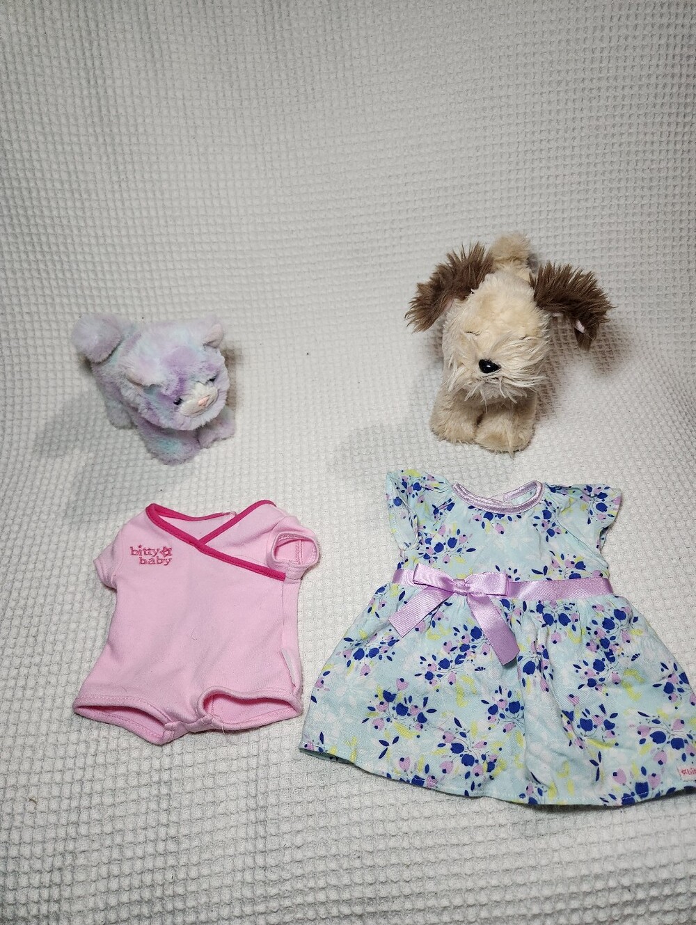American Girl Pastel Floral Doll Outfit Bitty Baby Plus Two Plushes